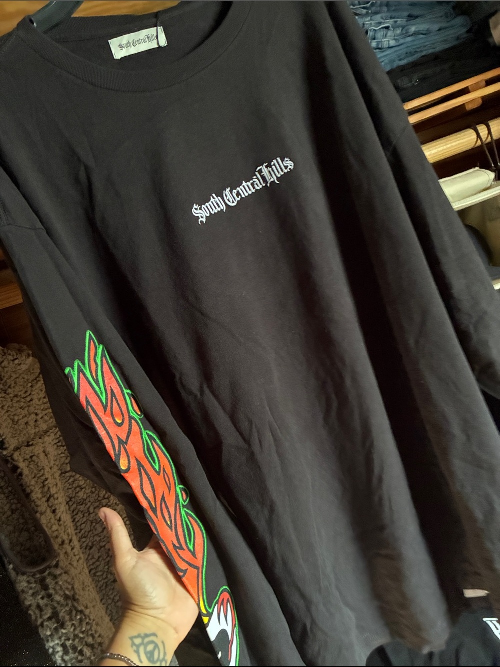 brand new south central hills long sleeve biker shirt
